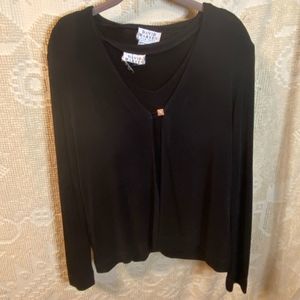 Black Cardigan set David Warren Sz 14